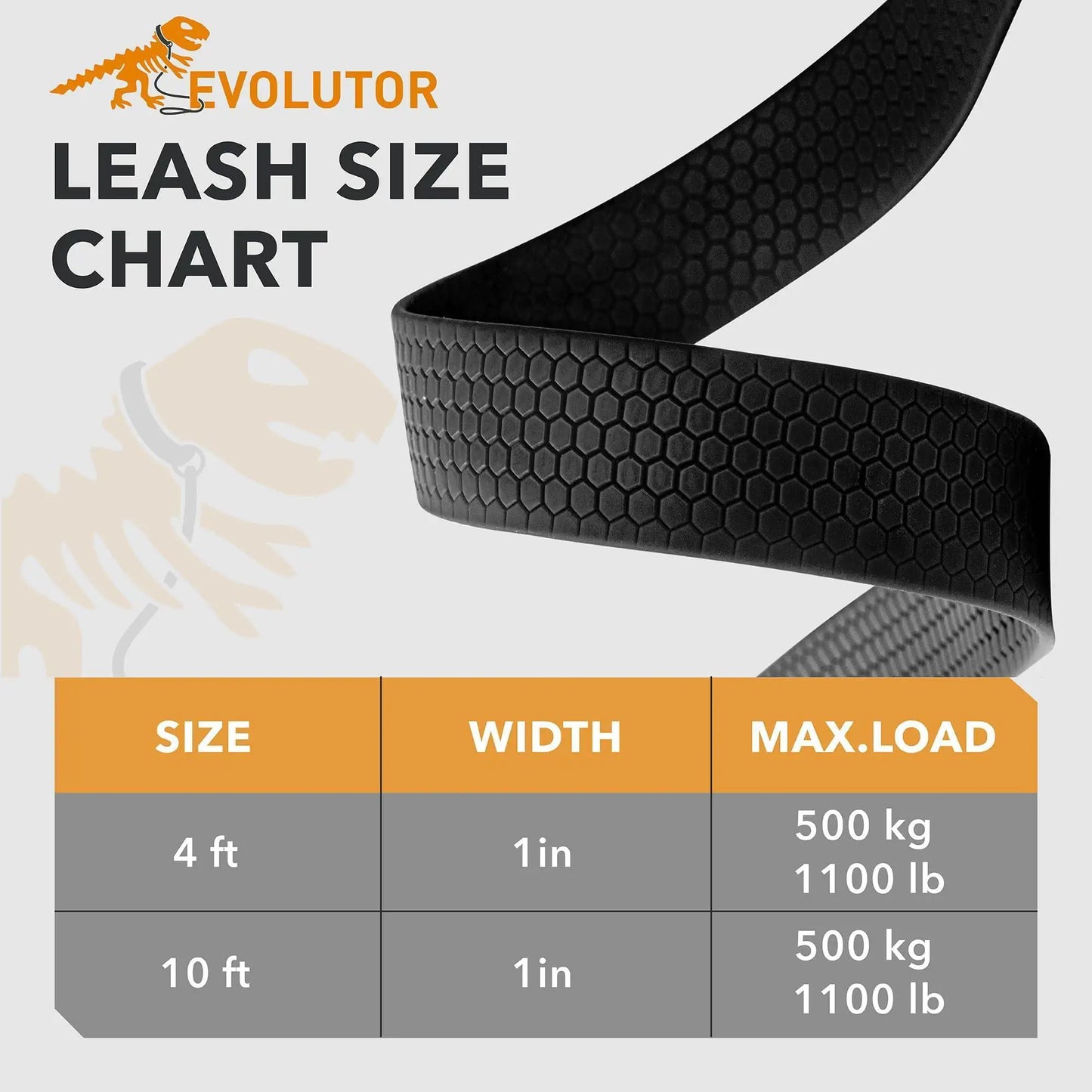 Black CollarTex Leash Large w Carabiner