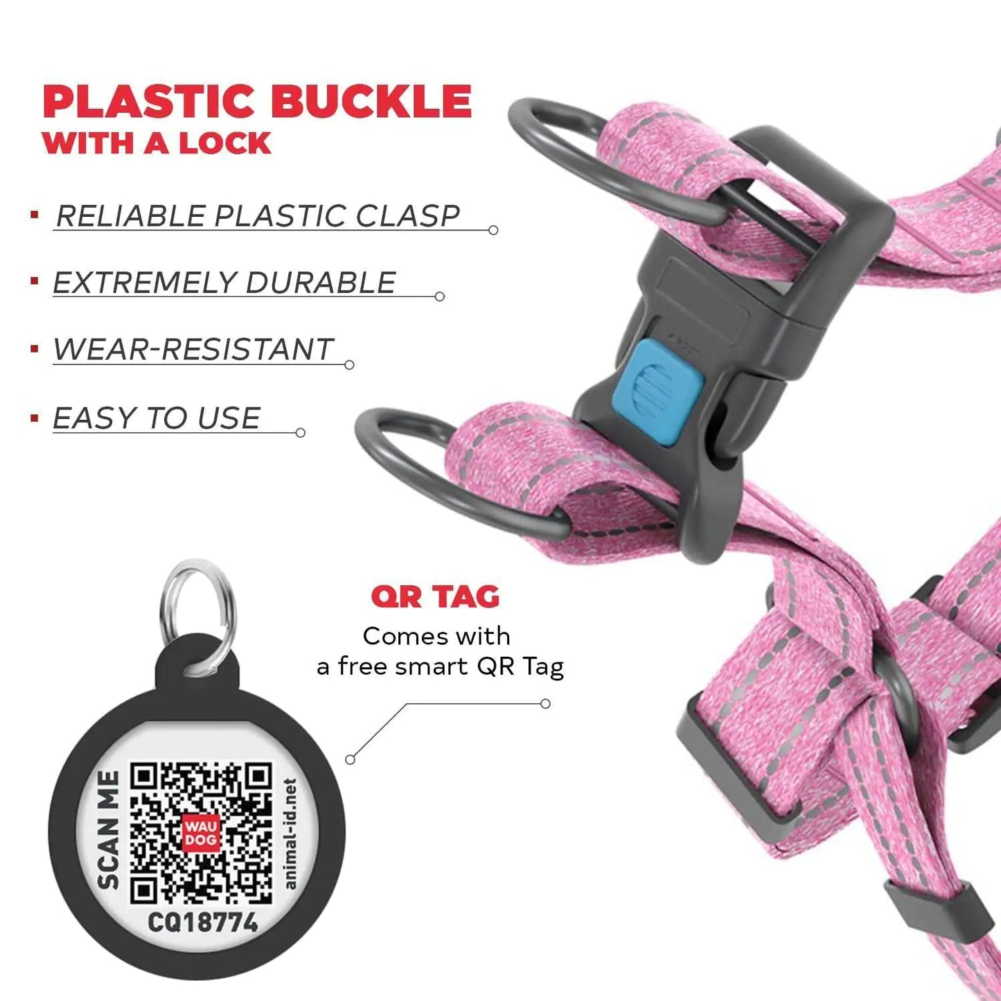 Pink Cotton Harness Medium
