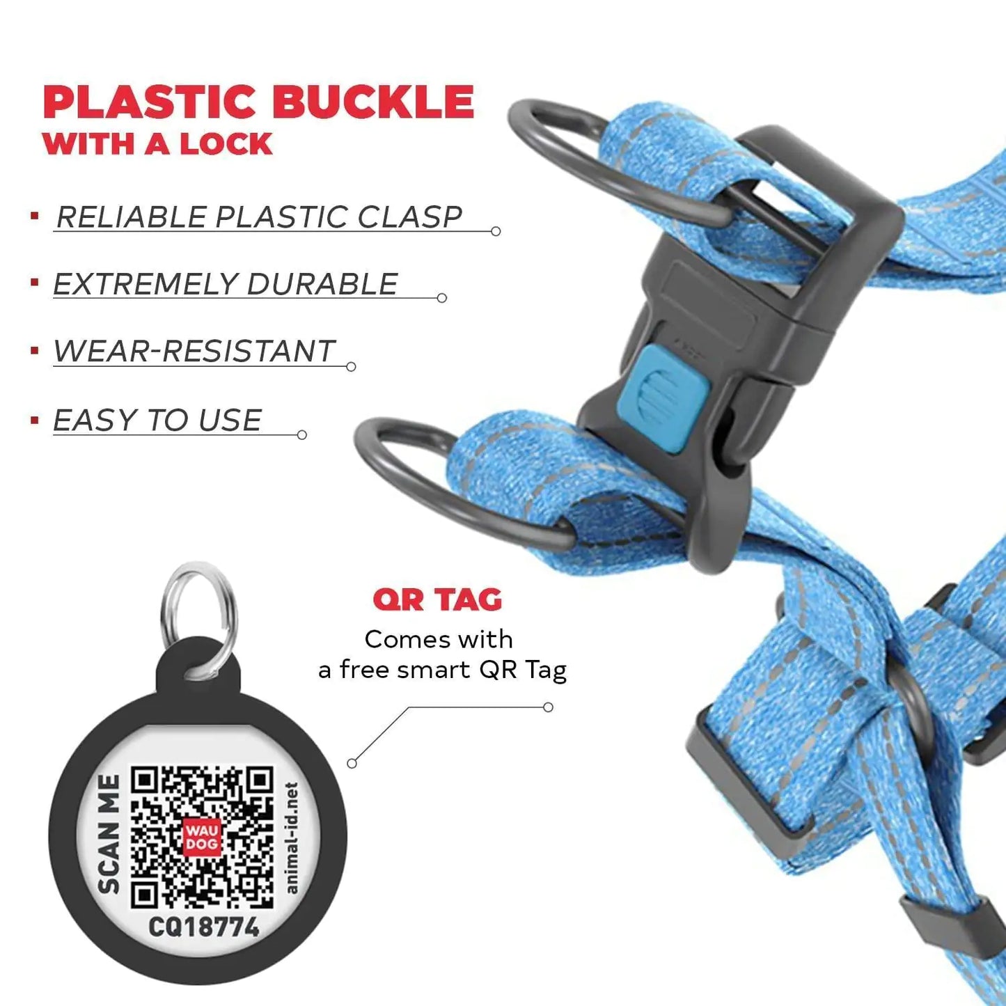 Blue Cotton Harness Medium