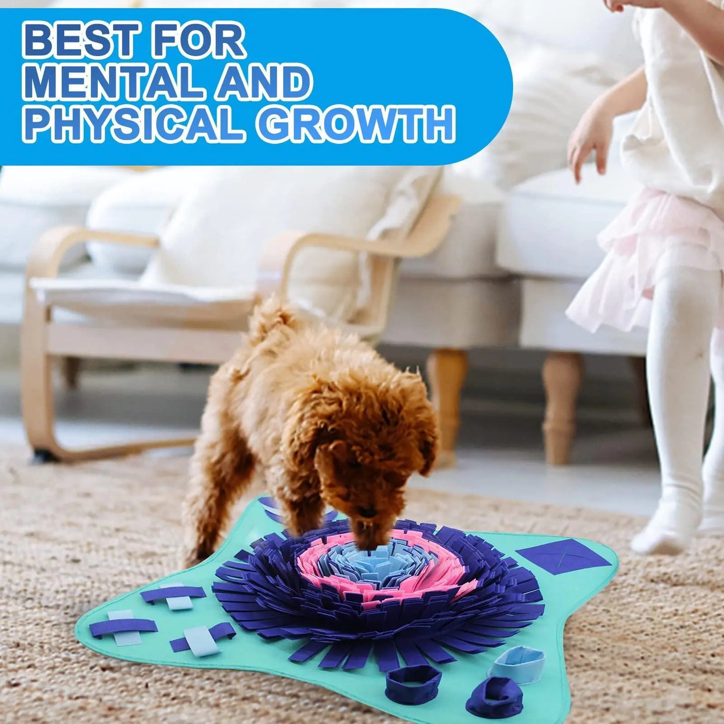 Blue Snuffle Mat 25x25 Inches