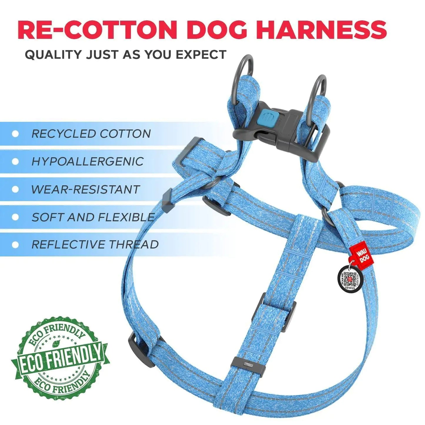 Blue Cotton Harness Small