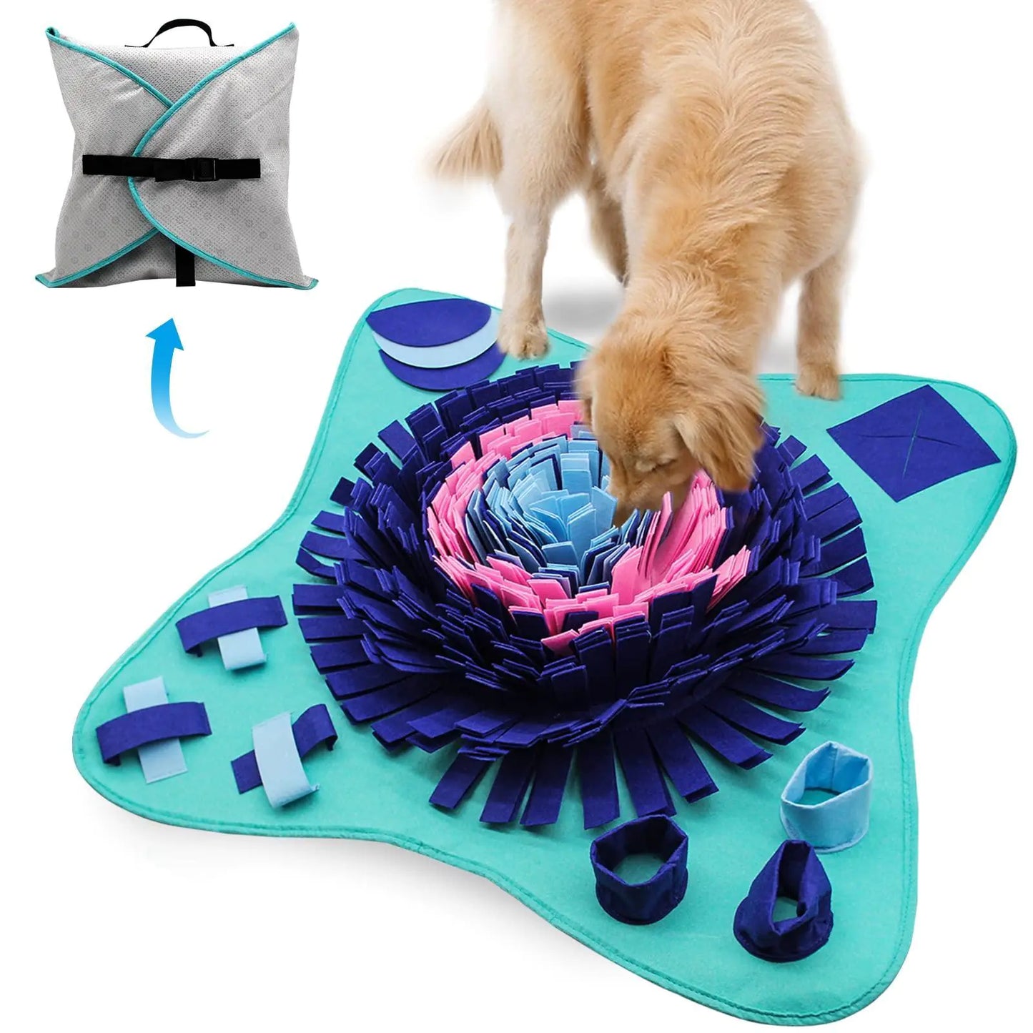 Blue Snuffle Mat 25x25 Inches